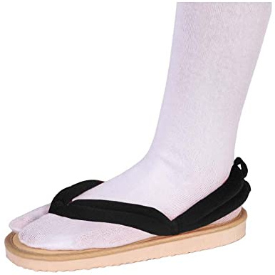 QYIFIRST Kimetsu no Yaiba Inosuke Hashibira Scarpe da Cosplay Clogs Sandali per Costume Nero Uomo Donna 39 (Lunghezza Interna 24cm)