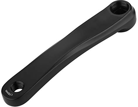 Qiilu Pedivella Sinistra Bici Bike Pedal Crank Arm Bike Pedal Crank Arm Braccio Manovella A Catena Singola Sinistra Bici 170mm, Accessorio di Ricambio in Lega di Alluminio(Square Hole-Nero) Adatto