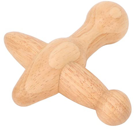 Kreuzförmiges Triggerpunkt Massagegerät,Holz Massage-Werkzeug,Zur Steigerung des Stoffwechsels,Lymphdrainage,Entspannt die Muskeln,Massagegerät aus Holz