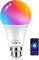 HUTAKUZE Smart Bulb WiFi B22 Bayonet, 9W 806LM, App or Voice Control, Dimmable Warm White and RGB Colour Changing Light Bulb, Works with Alexa/Google,1 Pack