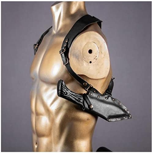 Medieval Vintage Knife Holster Steampunk PU Leather Pirate Dagger Holster Double Shoulder Knife Holder Halloween Cosplay Costume Accessory, Medieval style, LAPP Medieval style (Black)