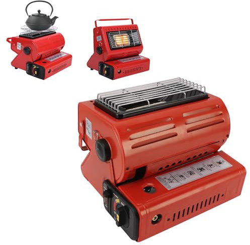 Portable Gas Heater Burner, Butane Camping Stove, 2 in 1 Butane Liquefied Gas Heater Burner Warmer for Camping Emergency Heating Cooking Stove, Emergency Cooking Stove