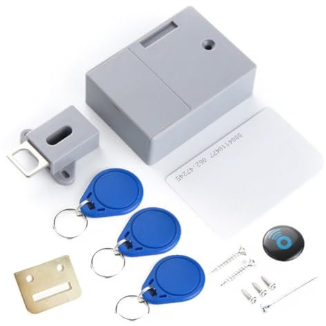 BOFRHME Serratura elettronica RFID per , serratura scura elettronica nascosta fai da te per in legno, armadietto, cassetto, scarpiera, serratura del cassetto, durevole, installazione