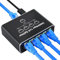 NEUTYPECHIC LAN Splitter 1 auf 4, Aluminium LAN Switch 4 Port, 1000Mbps Netzwerk Switch 4 Port, Switch 1 auf 4 Mit USB-C Netzkabel; Switch LAN für Computer, Hubs, Switches, Router, Set-Top Box