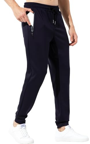 Casey Kevin Pantalon Deportivo Hombre Jogger Running Trekking Chandal con Bolsillos Cremallera