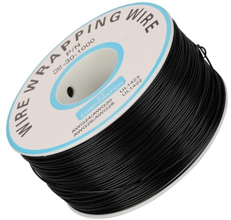 Filo Avvolgente, Miedziana Zinna 30awg 1roll Cavo Siliconi, LAD di Prova Elettronico LAD a LPOP LCD (BLACK)