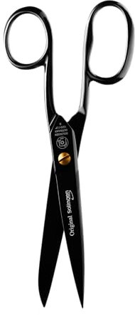 NTS de Solingen Black Edition Tijeras de cocina multiusos Tijeras Tijeras Tijeras 18 cm de largo, bruñido, acero al carbono, Super Afilada