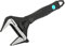 DURATECH 10-Inch/250mm Adjustable Wrench, Wide Jaw Large Opening Black Oxide Finish Plumbing Basin Wrench Hand Repair Tool, Cr-V Steel, SAE and Metric Scale Marked, Ergonomic Grip