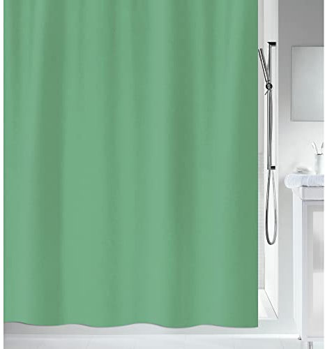 MSV Anti-Schimmel Duschvorhang - Anti-Bakteriell, waschbar, wasserdicht, Polyester, 180x200cm Basil Grün
