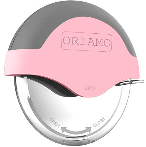 Oriamo® XXL Pizzaschneider – Profi Pizzaroller mit Klingenschutz | Edelstahl Pizza Cutter & Teigrad | Spülmaschinenfest, präzises Schneiden, langlebiger Pizzarad, ideal für Pizza & Teig
