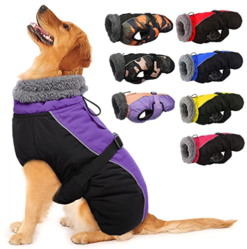 IECOii Cappotti e giubbotti per cani,Cappotto invernale per cani impermeabile giubbotto cane calda Giacca per cani antivento Abbigliamento per cani Completo per cani di taglia piccola di taglia media