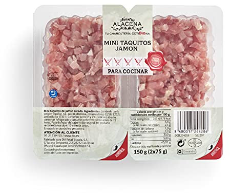 DIA NUESTRA ALACENA mini taquitos de jamón pack 2 x 75 gr