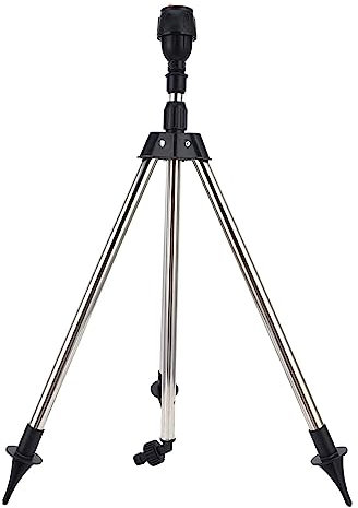 Arroseur de jardin, trépied de pelouse avec rotation à 360 °, en acier inoxydable, arroseur télescopique pour grandes surfaces, trépied + arroseur, système d'arrosage automatique pour cour, maison