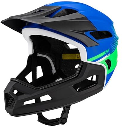Harilla Full Face Bike Helmet Bicycle Biking Helmet Mountain Bike Full Face Mtb Helmets Unisex Removable Washable Lining Helmets for Adult Men Women Mountain Biking, Blue Green