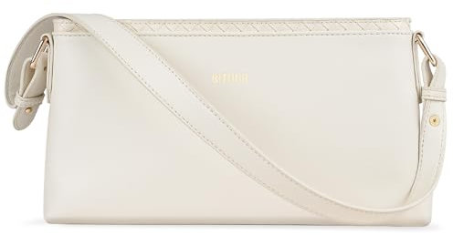 BITUOR Handtasche Damen Klein Umhängetasche für Frauen Damenhandtasche Schultertasche Crossbody Bag Mini Hobo Bag Shoulder Bag Women für Dating Reisen Party Einkaufen, Beige