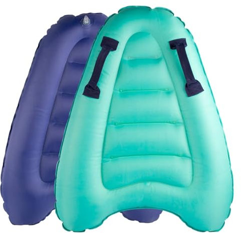 JALEVID Bodyboard Aufblasbar, Tragbares Bodyboard Kinder mit Griffen, Aufblasbares Schwimmbrett, Surfboard Kinder zum Strandsurfen Pool Schwimmen Sommer Wassersport, Aufblasbares 70x60x15cm