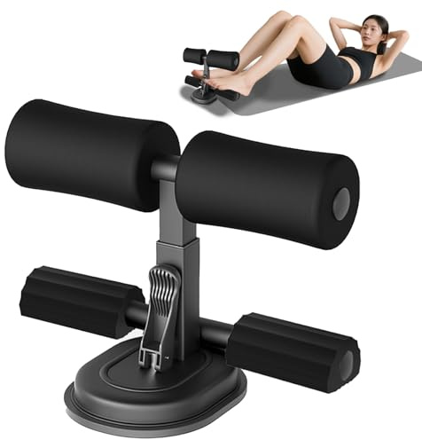 Adjustable Sit Up Bar Floor with Foot Holder, Abs Workout Equipment Portable Sit Up Assistant Device for Home Fitness Exercising