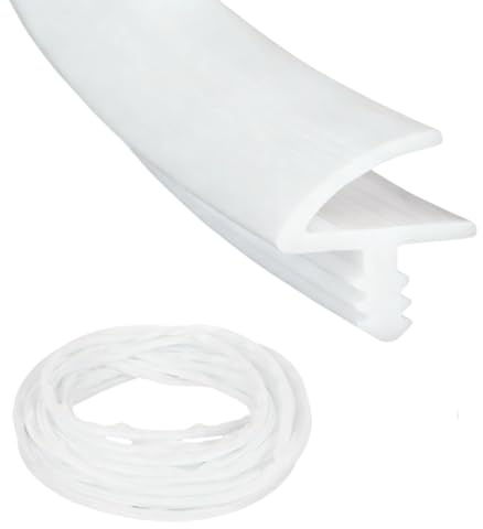 Joint Porte Fenetre, 10m Joint de Porte en Silicone Joint en Caoutchouc pour Rainure de 3mm et Feuillure de 11mm pour Isolation Acoustique Anti-Collision et Résistance à L'humidité
