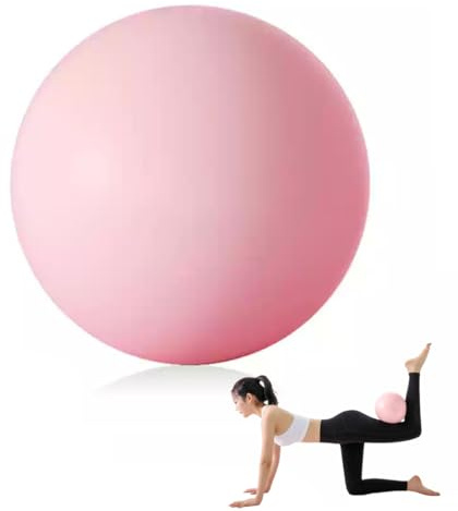 Palla Yoga Pilates in Tinta Macaron Rosa, Palla per Esercizi Fitness e Stabilità, per Allenamento a Casa, Ufficio o Palestra