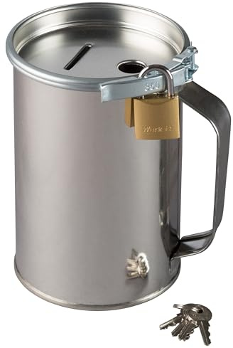 Boîte de collecte avec poignée et serrure, verrouillable, boîte de collection avec poignée, tirelire