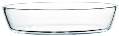 Veemoon Bandeja de Vidrio Ovalada para Hornear 1600 Ml, Resistente al Calor, Apta para Microondas y Horno, Plato Transparente para Frutas y Ensaladas, Uso Doméstico y Almacenamiento