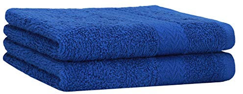 Betz 2-TLG. Handtuch-Set Premium 100% Baumwolle 2 Handtücher 50x100 cm Farbe Royalblau