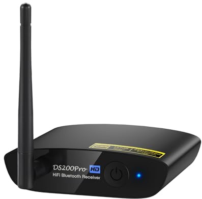 1Mii DS200Pro HiFi Récepteur Bluetooth 5.3 avec DAC Audiophile, LDAC Adaptateur Audio sans Fil pour Chaîne Stéréo, aptX HD/LL, Longue Portée, Diffusion de Musique vers Haut-parleurs, RCA Optique
