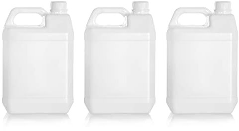 AC – Pack de 3 garrafas translucido – Fabricado en plástico – Apto para Uso alimentario, almacenaje y Transporte – 5 litros