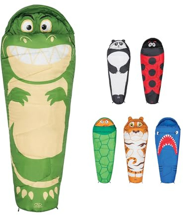 Kids Sleeping Bag by Highlander - Mummy Style - Themed Carry Backpack for Easy Transportation - Lightweight and Warm - Perfect for Camping, Hiking, and Sleepovers. Junior Warm Snuggle Sleeping Bags
