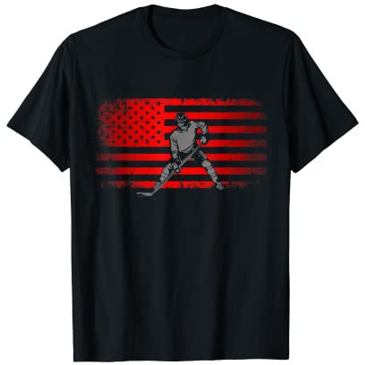 Amerikanische Flagge Hockeybekleidung – Hockey T-Shirt