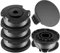 MUFUSHAN 4 Stück Rasentrimmer-Spulenfaden, Φ1,65 mm/5 m Trimmerdraht mit Spulenkappe, Kompatibel mit Bosch Art 23 26 SL Art 23–28 Art Rasentrimmer F016800569 F016800385