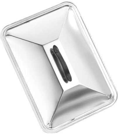 Ganazono Coperchio Quadrato in Acciaio Inossidabile Per Barbecue 50X35Cm Copertura Per Cottura a Vapore Ideale Per Cucina E Grigliate All'Aperto