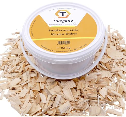 TOLEGANO Smokermaterial für den Imker 0,5 kg Räuchermaterial Rauchmaterial Imkerpfeife Rauchbläser Imkertabak Bienentabak