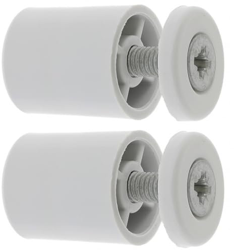 cyclingcolors 2x Ferma lama finale per tapparella tonda 25mm Ø22mm in PVC con rondella e vite Tenda Finestra Avvolgitore Svolgitore Cassonetto Carpenteria, grigio chiaro