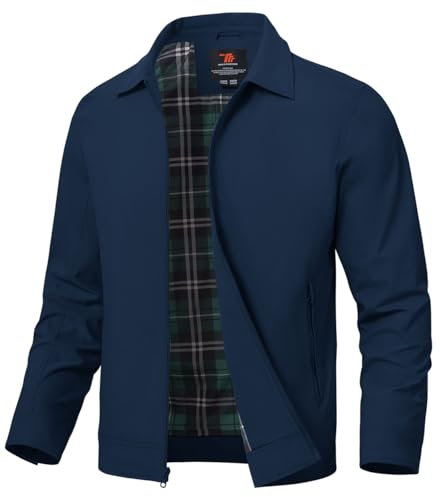 YSENTO Herren Jacke Bomberjacke Sommer Leichte Übergangsjacke Fliegerjacke Windbreaker Blouson Jacke(Marine,XL)