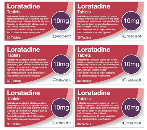 Loratadine 10mg Tablets - 6 Month Supply - Hayfever & Allergy Relief - (30x6) GSL
