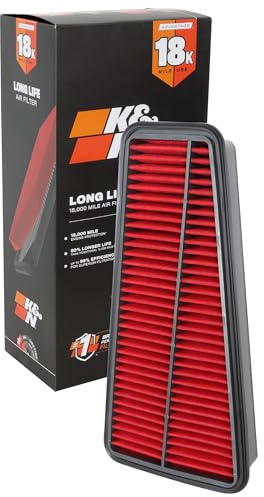 K&N Engine Air Filter: Long Life 18,000 Mile Replacement Air Filter: Compatible with 2002-2015 Toyota Mid-size Truck and SUV V6 (4-Runner, Tacoma, Hilux, Land Cruiser, Prado, FJ Cruiser), KNA-2281
