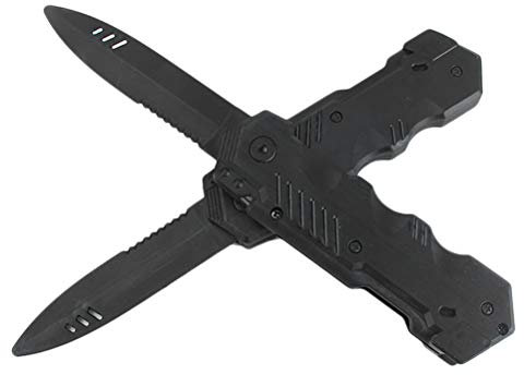 aqxreight 4 PC i Coltelli Retrattili Giocattolo Giocattolo Divertimento Gadget Giocattolo di Punta di Pugnale per la Festa di Halloween (BLACK)