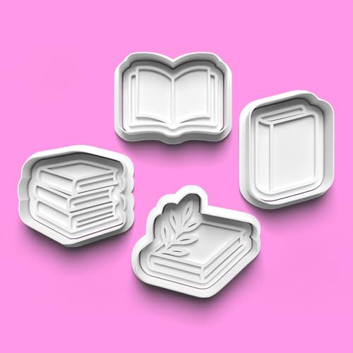 Books Themed Cookie Cutter Set: Baking Tools for Cookies, Fondant, Biscuits, Pastry, and Cake Decorating