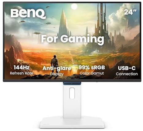BenQ GW2490TE 23,8 tum 1080P FHD 144 Hz IPS Eye-Care hemmakontorsmonitor, USB-C, 1920 x 1080, Visual Optimizer, Flicker-fri, Low Blue Light, Super Slim Bezel, TÜV-certifierad, ergonomisk, Eye-CareU
