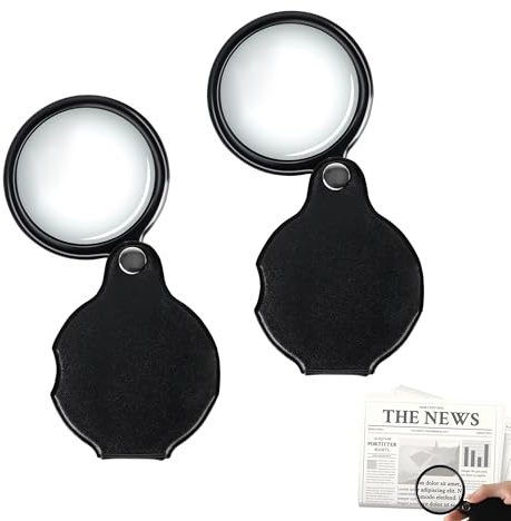 2PCS 20X Small Magnifying Glass for Kid Adult Seniors