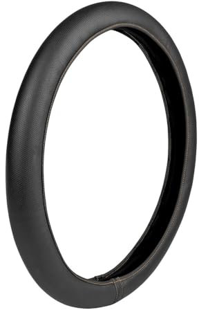 LAMPA Ultra Slim Stretch Truck Steering Wheel Cover, Black-Beige, Size: 44-46 cm