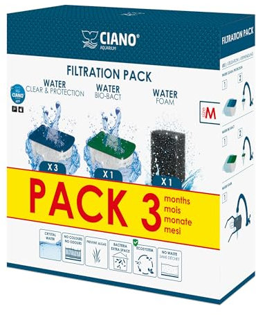 CIANO Aquarium Consumables Pack 3 Monate für Aquaristik Größe M