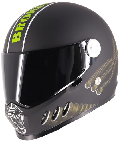 Broken Head Gas Man - Motorrad-Helm Mit Schwarzem Visier - Der Szene Marken-Helm - Größe XL (61-62 cm)