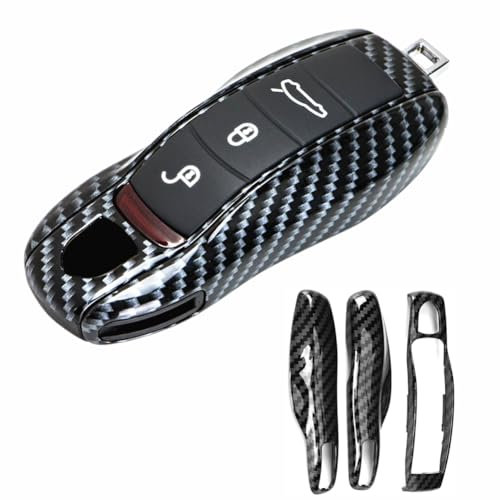 Nicoone Cover per Chiave Auto, 3 pezzi Custodia protettiva portachiavi per Auto,Custodia Portachiavi per Porsche Cayman/Macan/Boxster
