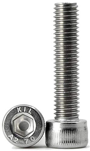 (60 pezzi) M5 x 20mm Vite a testa cilindrica con esagono incassato in acciaio inox 304,filettatura completa