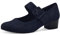 Jana Damen Pumps mit Riemen mit Klettverschluss Vegan, Blau (Dunkelblau), 38 EU
