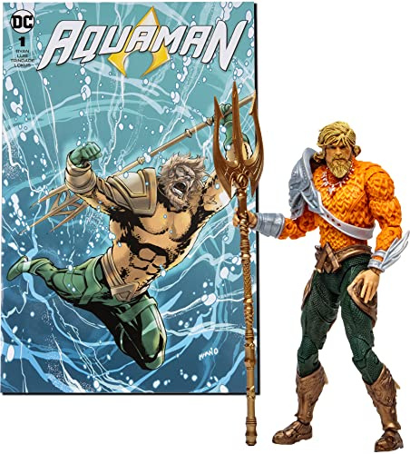 McFarlane - Figura de Acción DC Direct Figura con cómic Aquaman, Aquaman Multicolor TM15911
