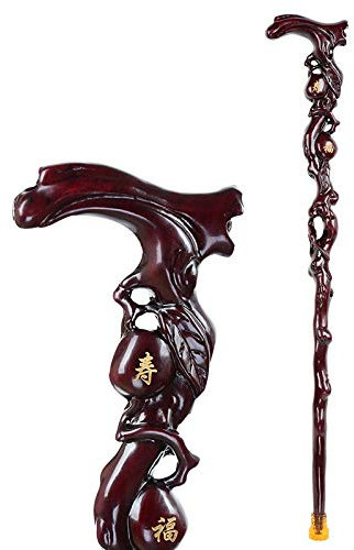 GGZONE Béquilles pour Les Personnes âgées - Bâton en Bois Massif - Bâton en séquoia - Dérailleur en Bois - Cadeau d'anniversaire Plus âgé Beautiful Scenery
