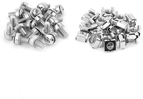 Viti Kit per Rack Server - M5-M6 16mm - Montaggio Rack Server e Armadio Rete - 20 Pezzi - Per Scaffali, Soffitto e altro